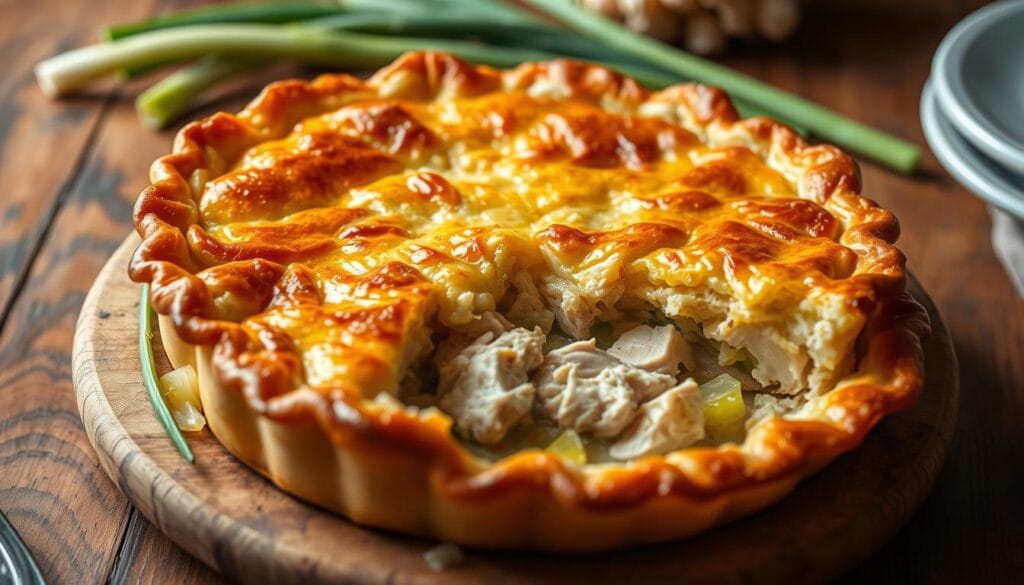 chicken and leek pie