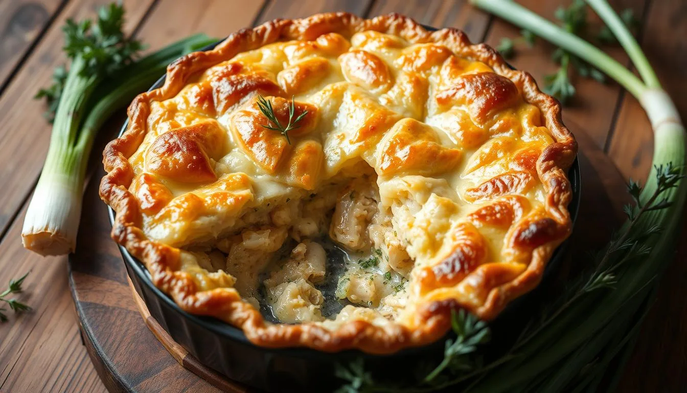 chicken & leek pie