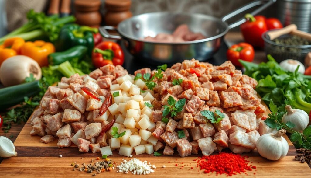 diced meat recipes