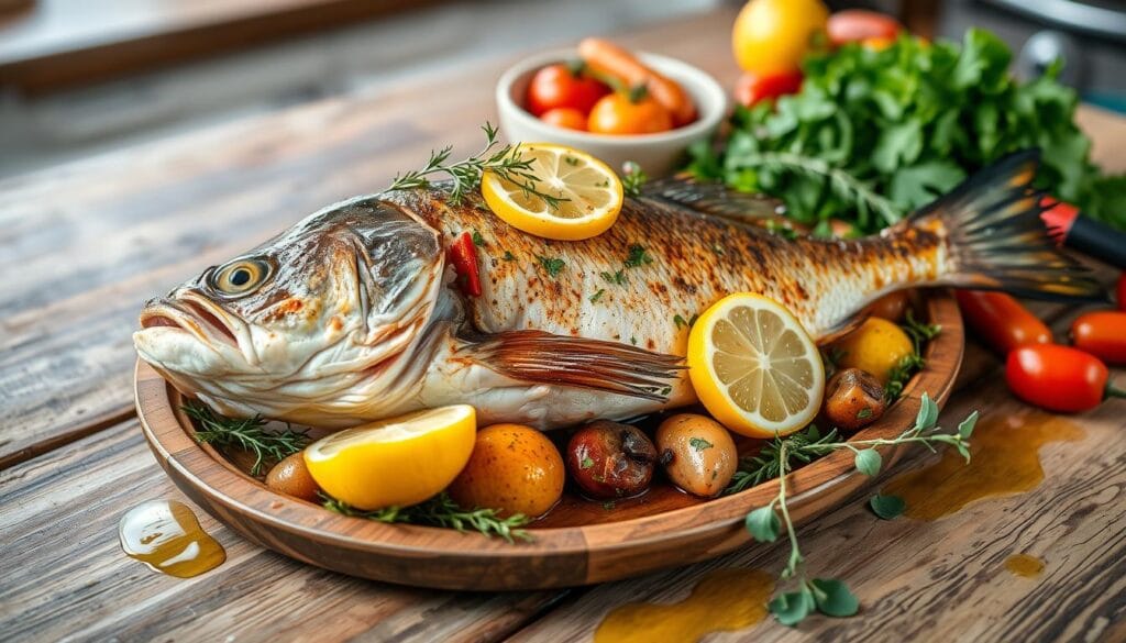 whole baked fish