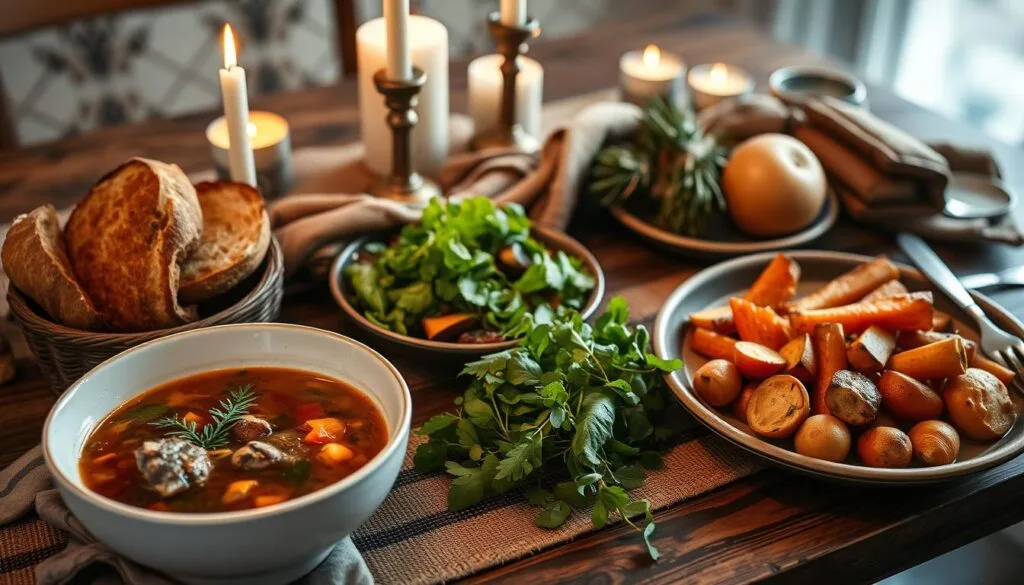 lamb shank soup accompaniments