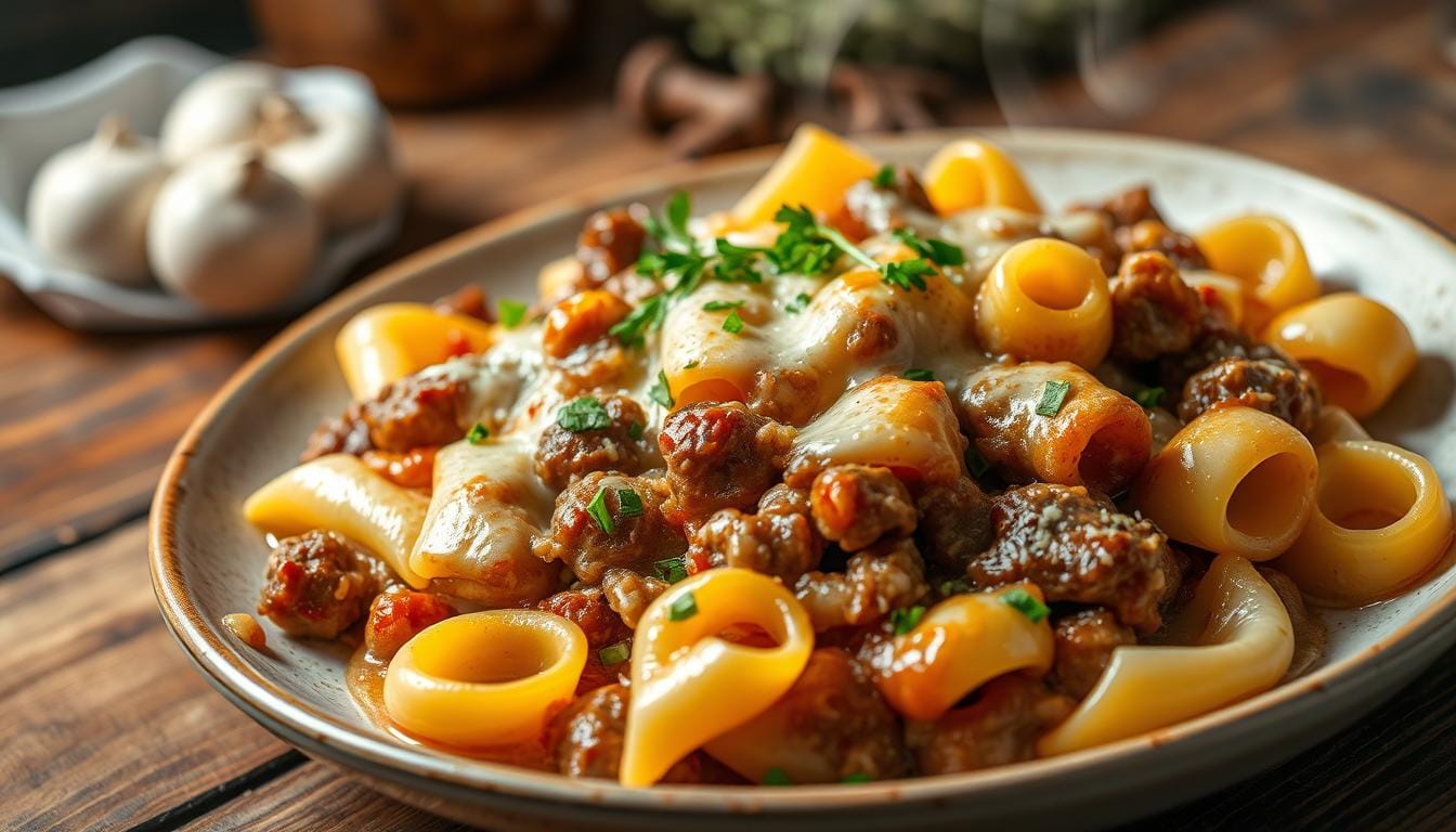 Beef and Bowtie Pasta