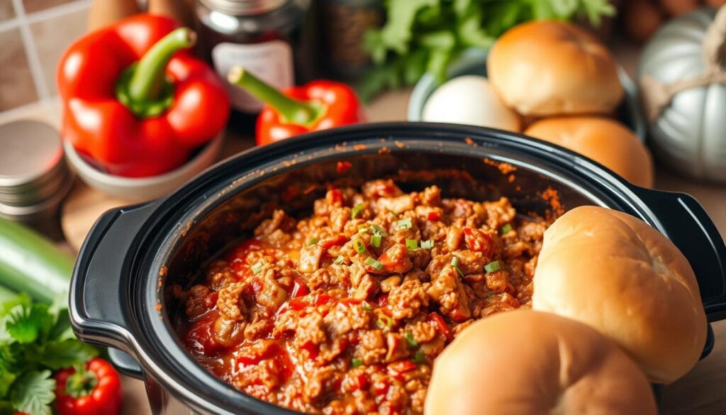 Ground Turkey Sloppy Joes in Crock Pot