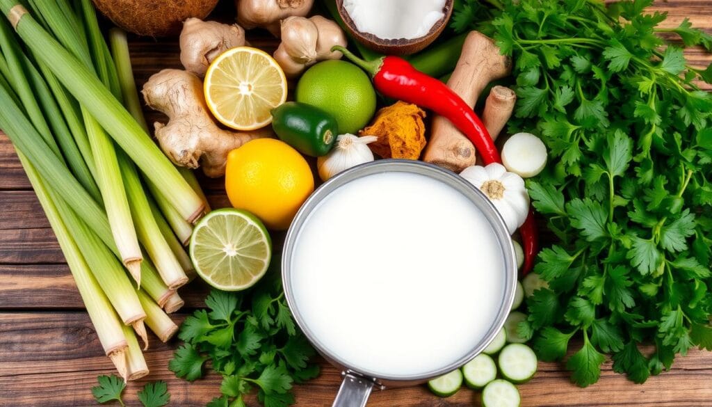 aromatic ingredients in Chicken Laksa