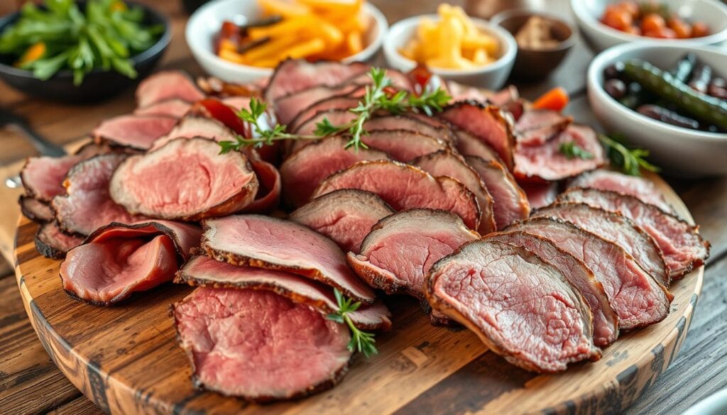 sliced roast beef