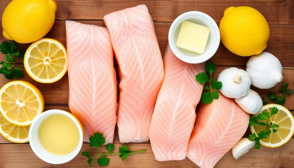 Salmon Ingredients for Lemon Butter Sauce